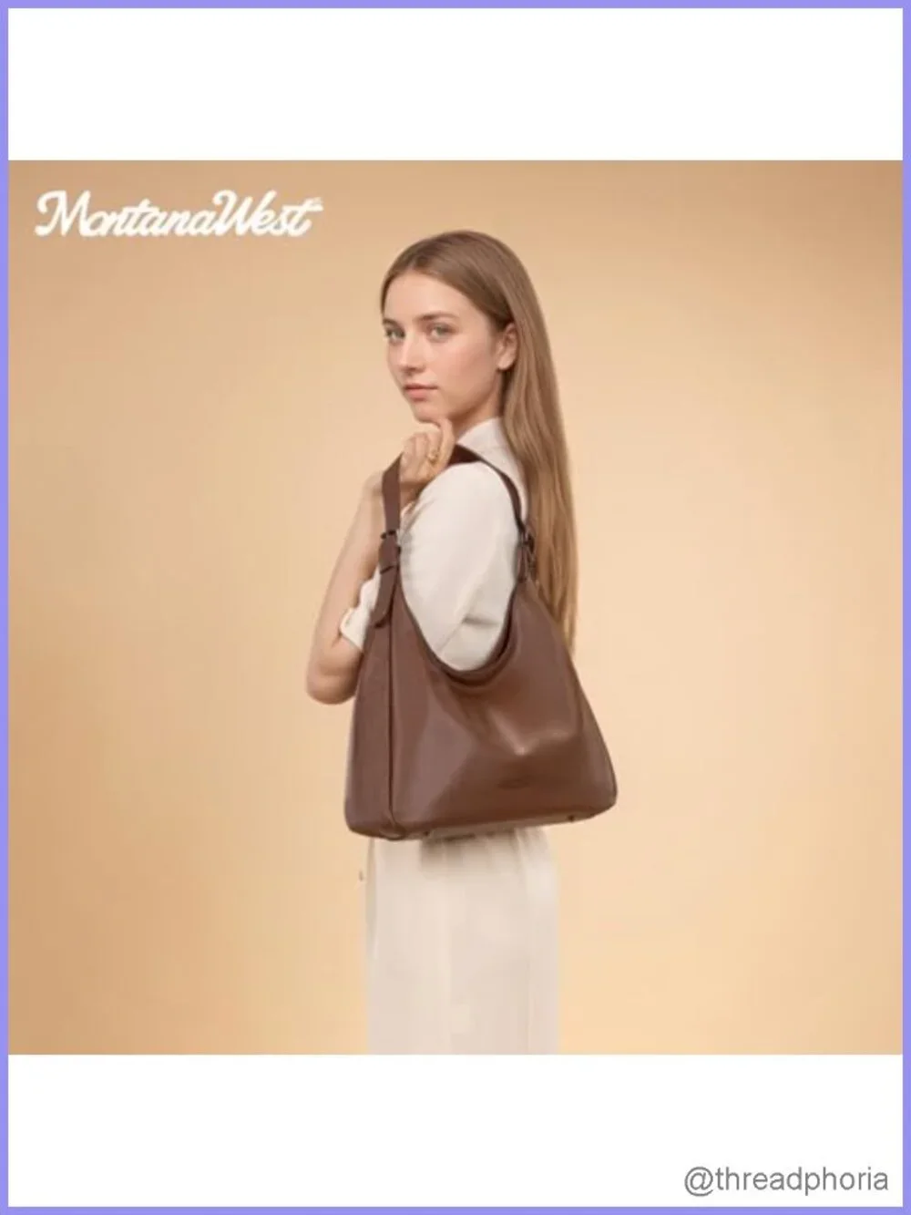 Montana West Slouchy Hobo Shoulder Bag Soft PU Leather